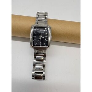 Fossil F2 ES-1233 womens Stainless Steel Watch Black Rectangular Dial Date